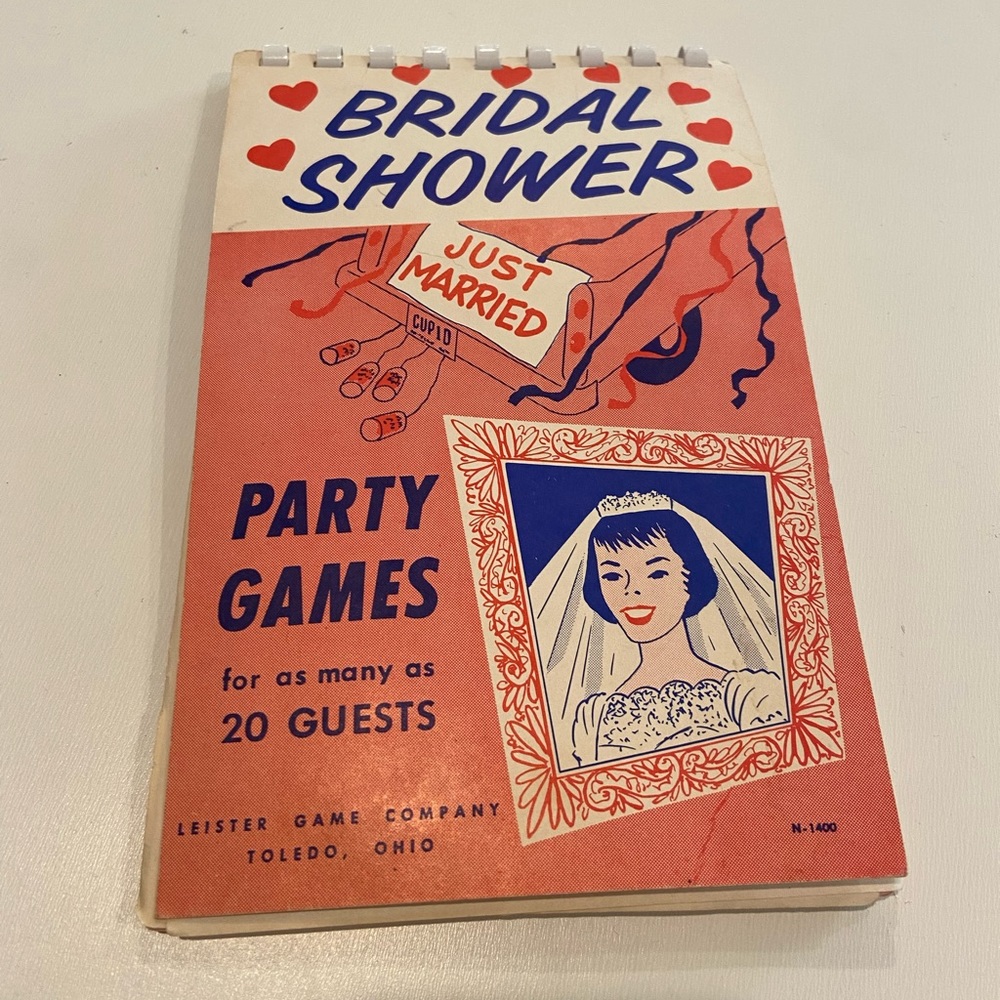 Vintage Bridal Shower Party Games Booklet